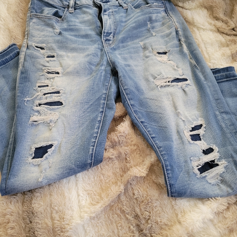 American Eagle Super Strech Hi Rise Crop Jeggings